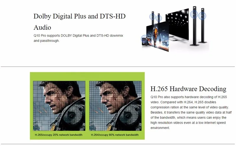 Best Himedia Q10 Pro 4K Android 7.1 TV Box 3D Smart Media Player Hi3798CV200 Quad Core Set Top Box Bluetooth Wifi TVbox Dolby 5