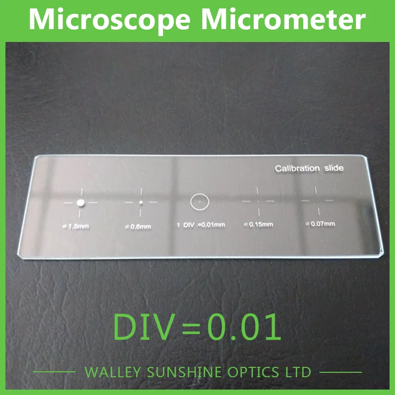 Microscope Micrometer Calibration Glass Slide with 0.01MM Microscope