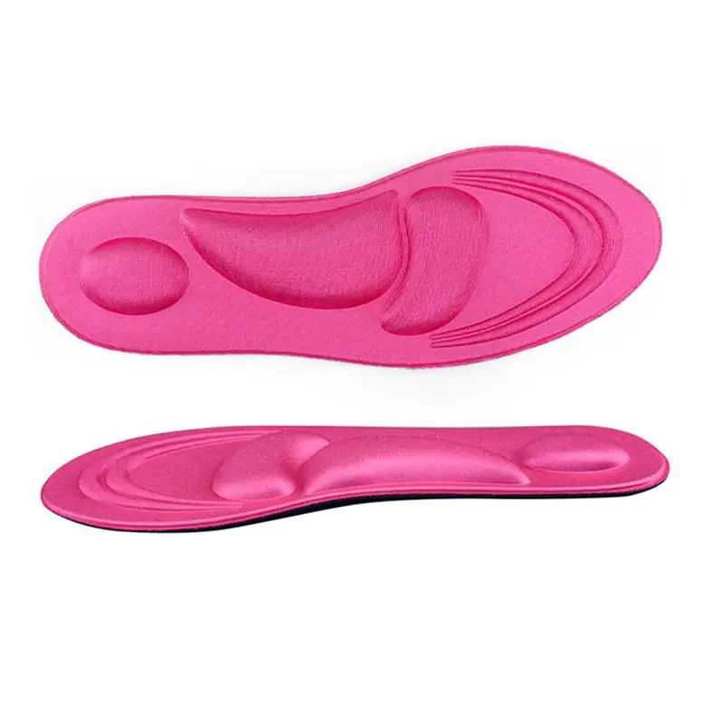 

2 Pairs 4D Pain Relief Foot Insoles Soft Sponge Foot Massage Care Inserts Heel Post Back Breathable Anti-slip Shoe Pad (34-39)