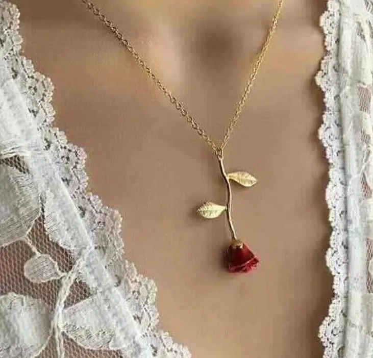 

Ms necklace roses on valentine's day gift The girl jewelry Wedding accessories