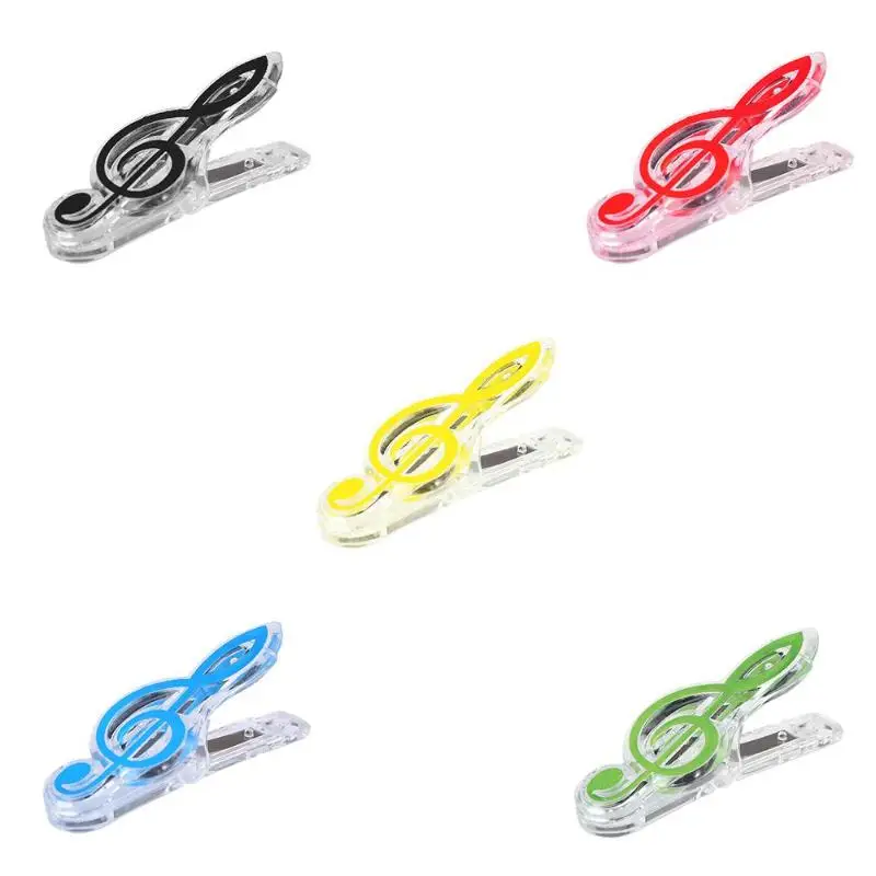 

Plastic Musical Note Letter Paper Clip Piano Music Book Paper Sheet Spring Holder Folder for Piano Guitar Violin Performance Sta