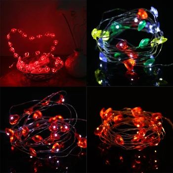 

5m 50 LED Waterproof Loving Heart Copper Wire Fairy String Lights Battery Operated Xmas Wedding Decor L15
