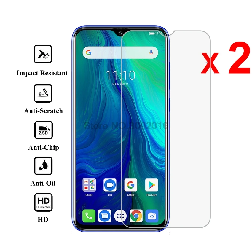 

2Pc Tempered Glass for Ulefone Power 6 Screen Protector cover Explosion-proof Mobile phone Film for Ulefone Power 6 Case Glass ^
