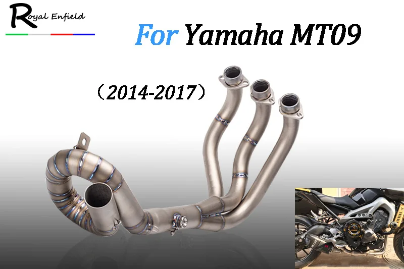 

51mm ID MT09 FZ09 Motorcycle Exhaust Muffler Modified Scooter Front Pipe Slip-On Muffler Exhaust For YAMAHA MT-09 FZ09 2014-2017