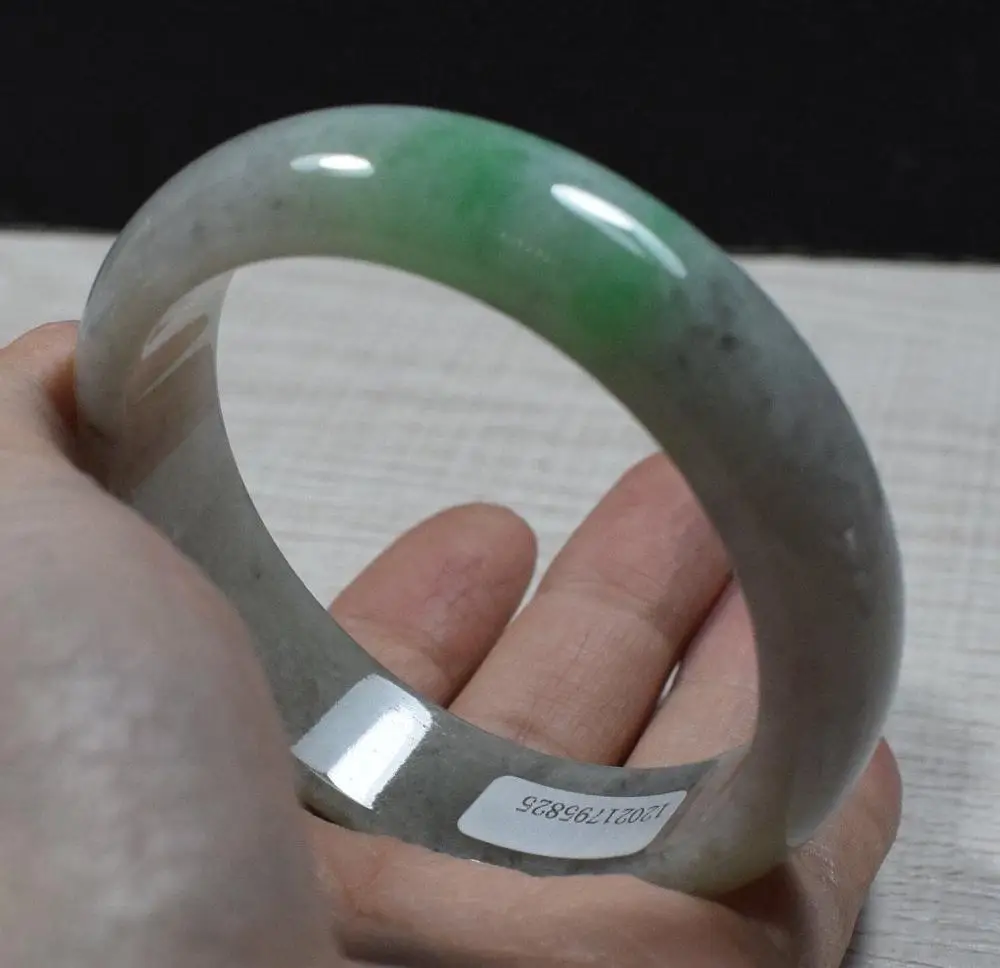 

Certified Green 100% Natural A stone stoneite Bangle Bracelet 55mm 431655