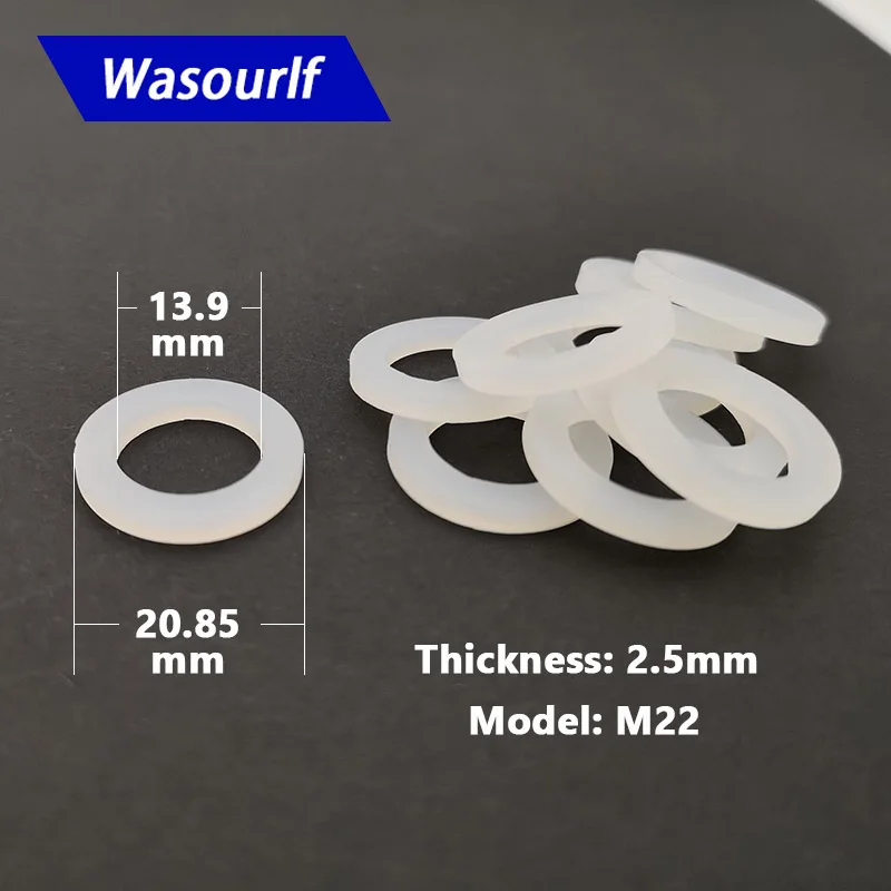 Wasourlf 100 PCS M22 Male Thread Female Aerator Gasket Rubber Ring Hermetic Seal Thickness 2.5mm White or Black Sealer | Обустройство