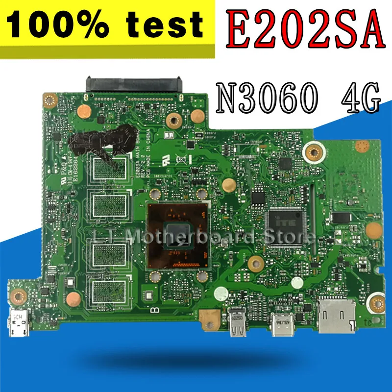 

E202SA motherboard N3060 CPU 4GB RAM For ASUS E202S E202SA laptop motherboard E202SA mainboard E202SA motherboard test 100% ok