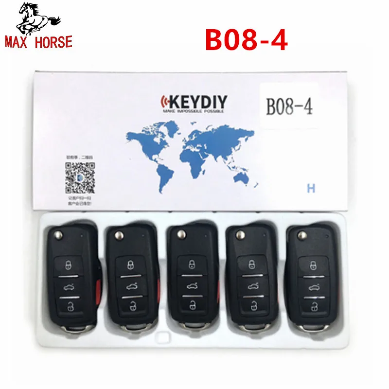 

KEYDIY 5pcs/lot B08-4 KD900/KD900+/URG200 Key Programmer B Series KD MINI Remote Control for V-W 202AD Style