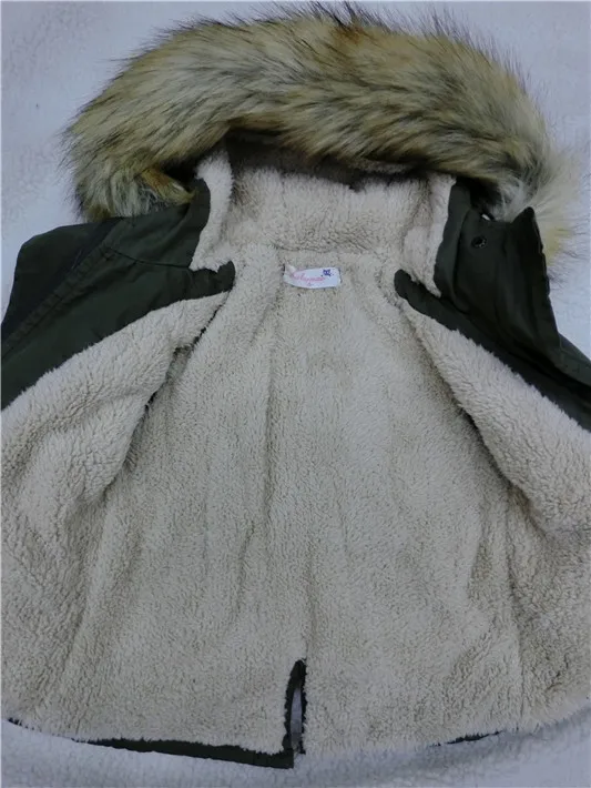 New Boys And Girls Winter Jacket Thickness Army green Parka Coat Doudoune Enfant Boys Jacket 6WBT008