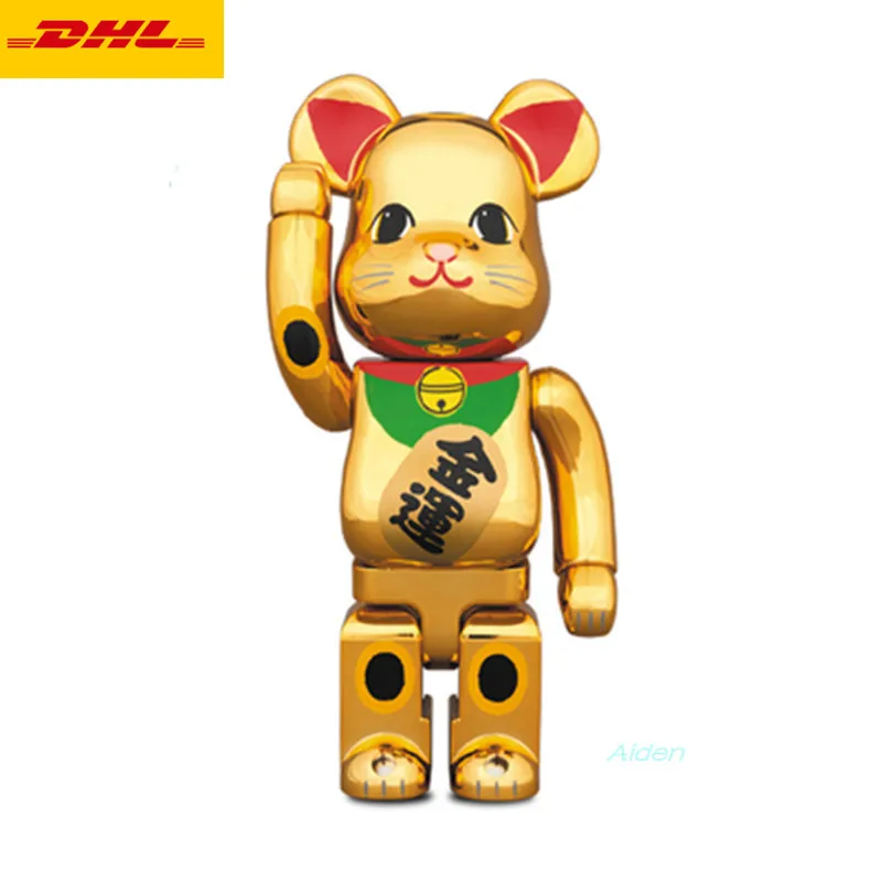 

11" Bearbrick Kaws Gloomy BB Be@rbrick 400% BRIAN Lucky Cat Original Fake Street Art PVC Action Figure Model Toy BOX 28CM Z666