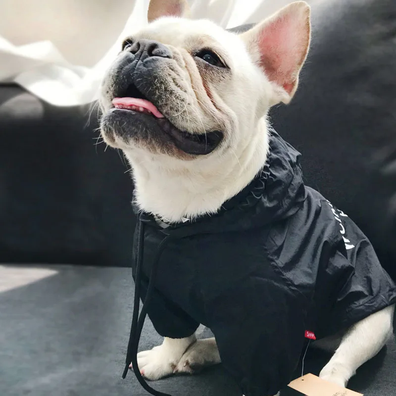 

Pet Dog Clothes for Small Dogs Pet Raincoat for French Bulldog Waterproof Hoodies for Chihuahua Puppy Jacket Pug Clothing Light
