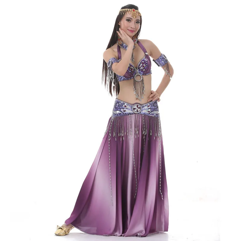 Nieuwe Sexy Buikdans Kostuum Set Lange Bellydance Mermaid Rok Dans Kostuum Set Indian Dance Kostuums Bollywood Jurk 3 STKS/SET Nieuwe Sexy Buikdans Kostuum Set Lange Bellydance Mermaid Rok Dans Kostuum Set Indian Dance Kostuums Bollywood Jurk 3 STKS/SET