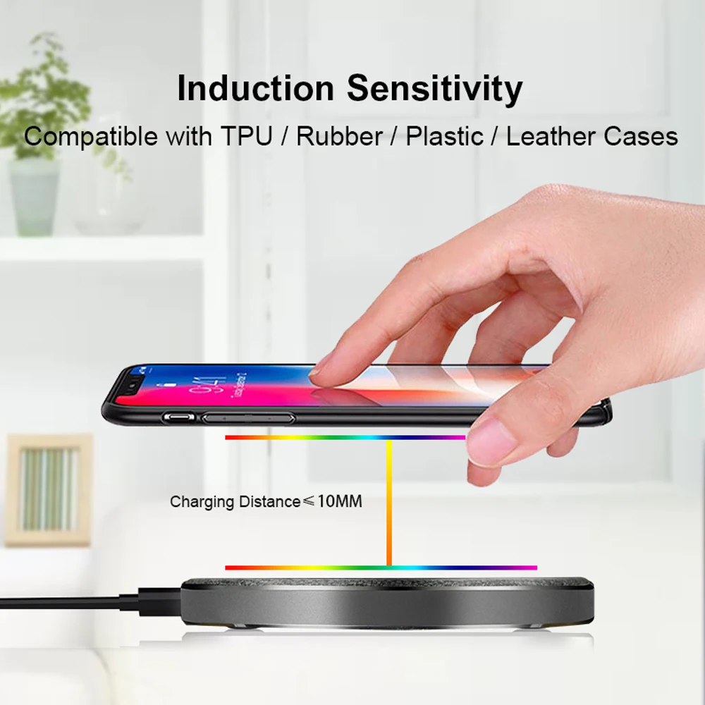 PORTEFEUILLE for Samsung qi wireless charger fast for xiaomi qi wireless charger pad chargeur induction for iphone 8 plus XS XR (8)