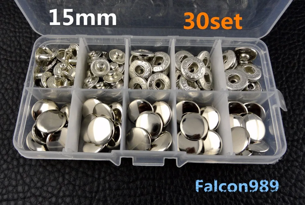 20 видов 10-15 мм Кожевенные ремесла сверхмощный крепеж кнопки пресс ...