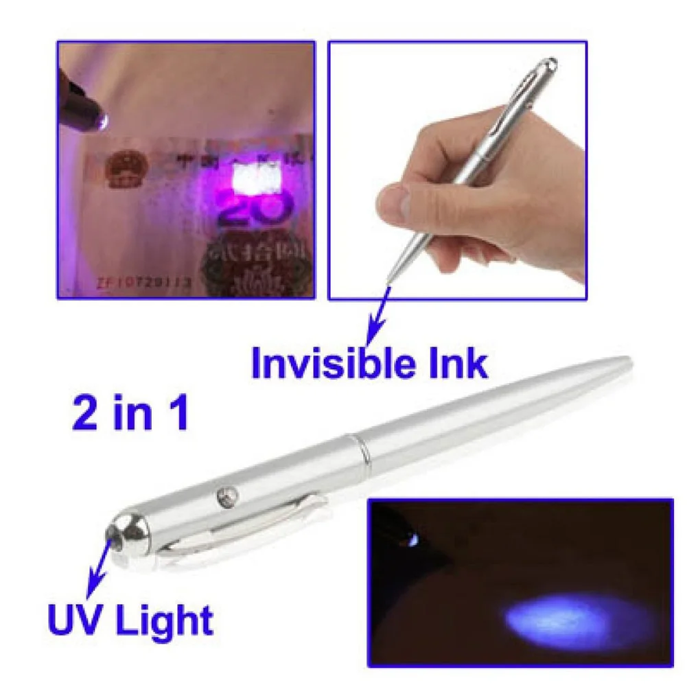 Горячая ультрафиолетовая невидимая краска безопасности Маркер светильник ручка Встроенный Ультрафиолетовый светодиодный светильник