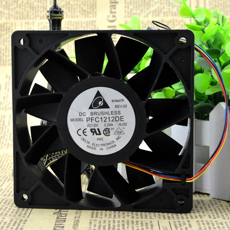 DELTA PFC1212DE 120*120*38 мм 12038 1238 12 см Постоянный ток В а инвертор сервера охлаждающий