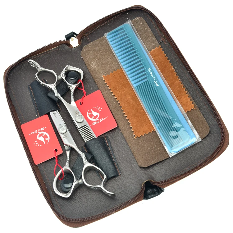 

Meisha 6 inch Silver Barber Shop Hair Cutting Scissors Set Hair Salon Thinning Shears Hairdressing Styling Tools HA0231