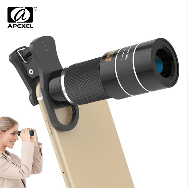 APEXEL Optic Phone camera lens 20X Telescope Telephoto