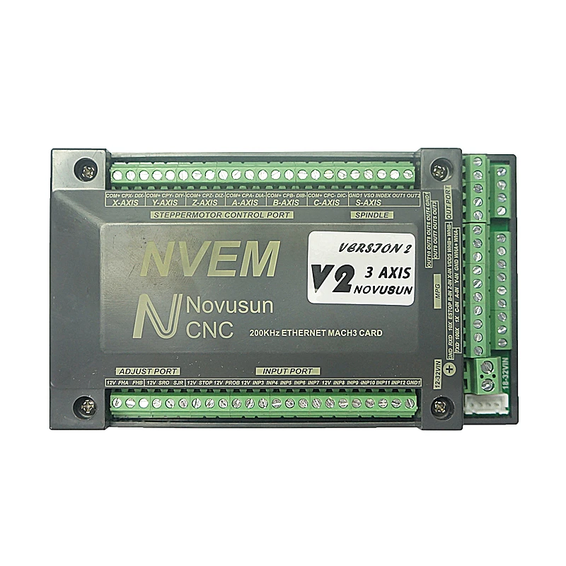 

NVEM 3 4 5 6 Axis Mach3 Control Card 200KHz Ethernet Port for CNC router