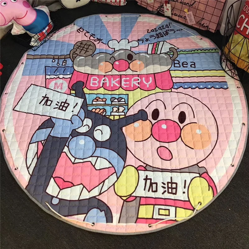 Round play mat storage bag Baby Toys Room COTTON CAR FOX Anpanman  (18)
