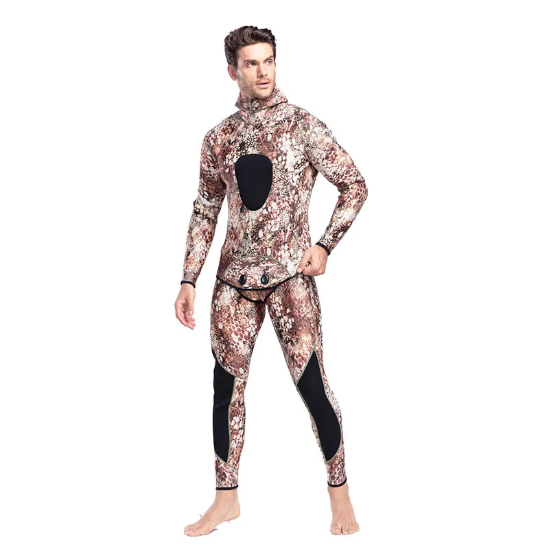 LIFURIOUS 3 мм Мужские костюмы для дайвинга зимний сохраняющий тепло Гидрокостюм из неопрена Полный боди для подводной охоты рашгарды сёрфинга купальник - Цвет: Синий