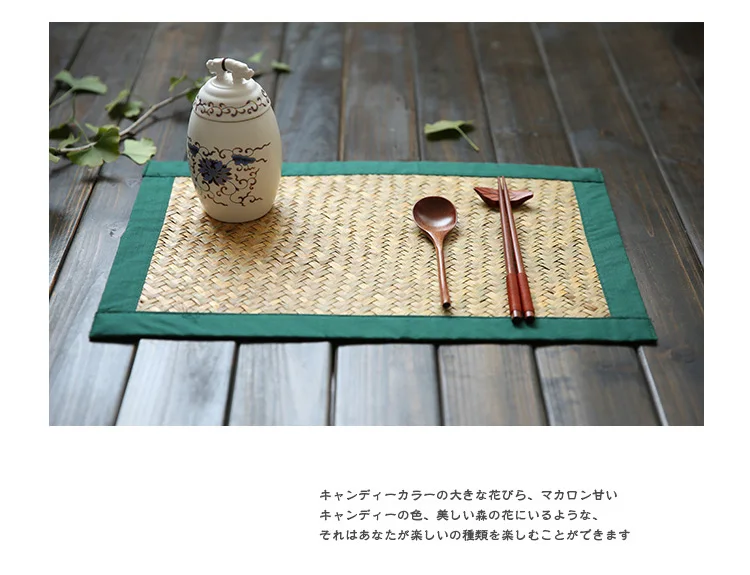 45*30 см японский креативный соломенный коврик ручной работы, стол, теплоизоляционный коврик для ресторана, чайный Корт, коврики для вязания