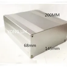 1 шт Алюминий коробка 145*68-200 мм/много алюминия электронный ящик корпус/Усилители домашние shell