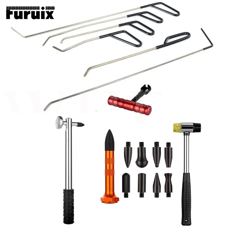 Auto-Dent-Removal-Pdr-Rod-Tool-Kit-Hail-and-Door-Ding-Repair-Starter-with-Hummer-Handle
