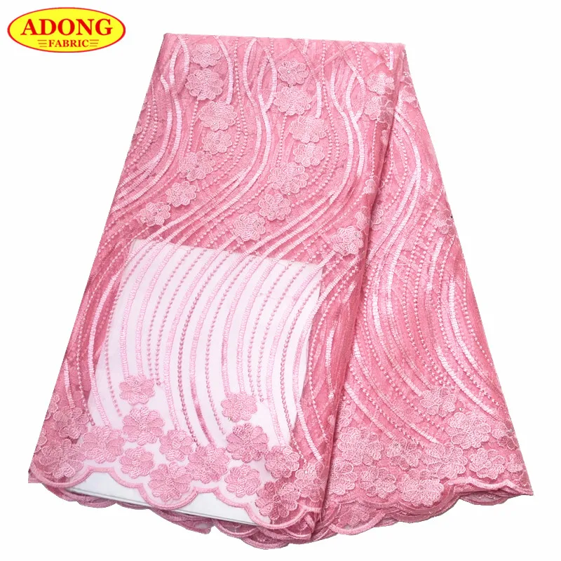ADONG African lace fabric high quality 2019 embroidery French net laces fabrics with stones 5 yards/pcs for Nigerian style dress ADONG African lace fabric high quality 2019 embroidery French net laces fabrics with stones 5 yards/pcs for Nigerian style dress