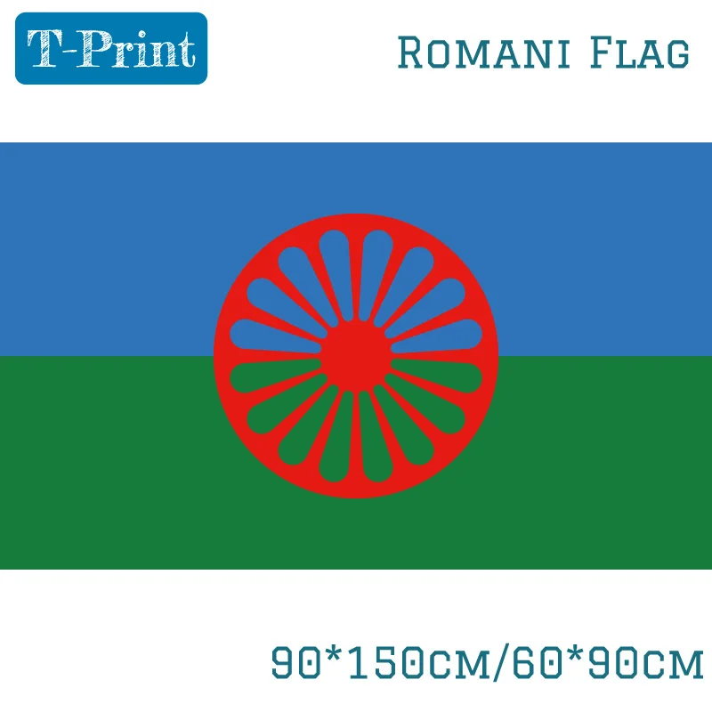 Rom Gypsy Flag Of The Romani People 3X5FT 90x150cm 60x90cm flag of usa police city of chicago badge banner 60x90cm 90x150cm 120x180cm 100d polyester brass grommets