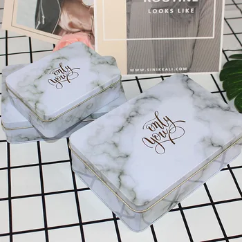 

3pcs Marbling Favor Box Square Sealed Storage Boxes Wedding Birthday Gift Candy Chololate Packaging Box Soap Jewelry Organizer