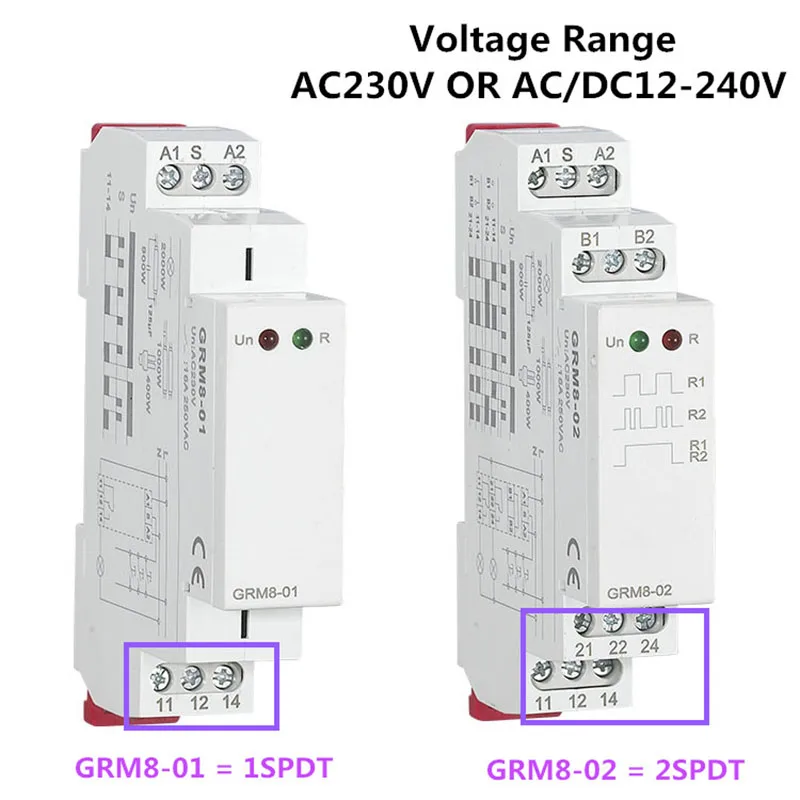 

Din Rail Electrical Latching Relay 16A Step Relay AC230V AC/DC12-240V Memory time Relay Impulse Relay switch 50/60Hz
