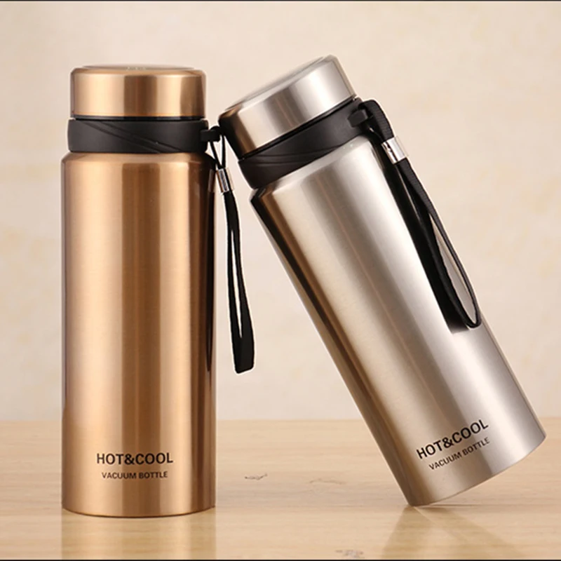 

Hot 750ml Classic Water Bottles Thermal Insulation 304 Stainless Steel Direct Drinking With Rope Portable For Adults Applicable