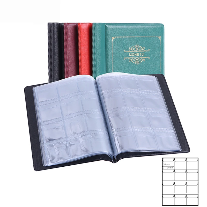 1PC-Money-Pockets-Album-Collecting-Book-PVC-Coin-Album-Holders-10-Pages-120-Pockets-Coin-Collection
