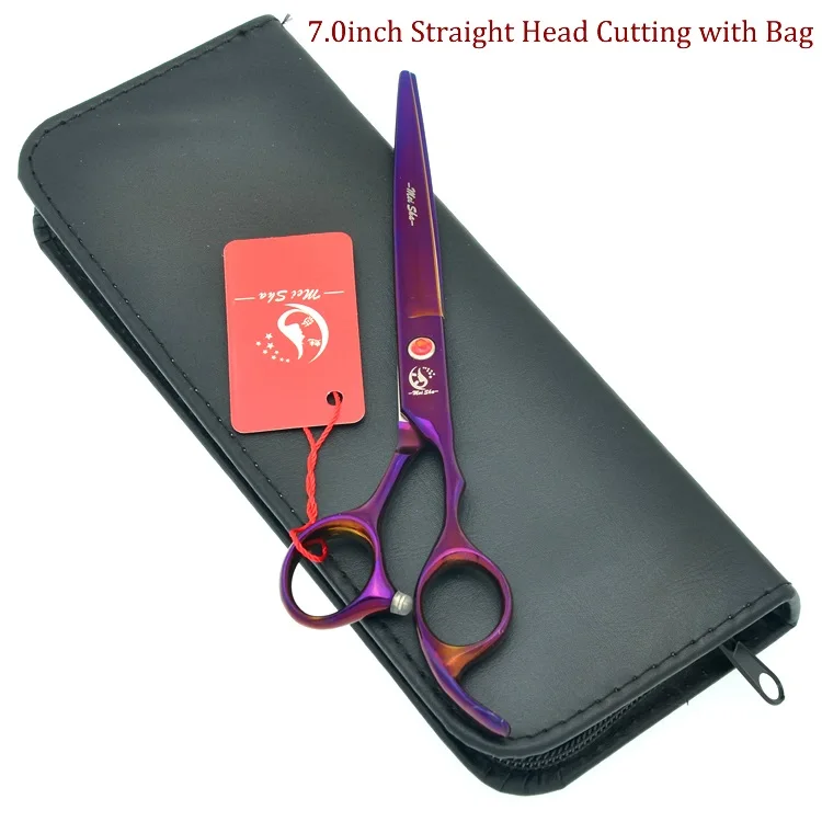 HB0112 with bag Meisha 7,0 дюймов профессиональные ножницы для стрижки домашних животных истончающая машинка для стрижки собак изогнутые ножницы для стрижки собак инструменты HB0234 - Цвет: HB0112 with bag