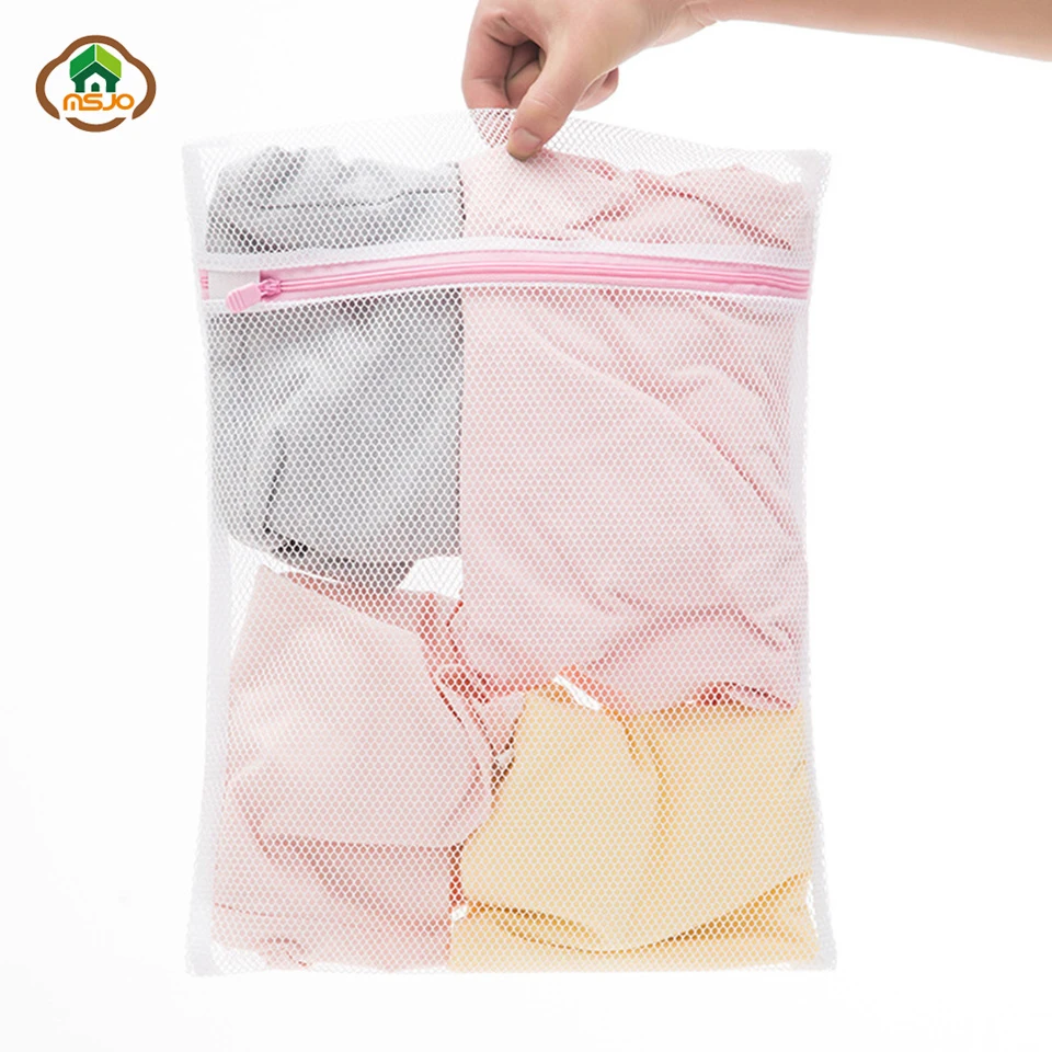 Msjo складной белье мыть мешки одежда мешок для грязного белья стиральная машина на молнии носки защищают Организатор сетки 3 Размеры