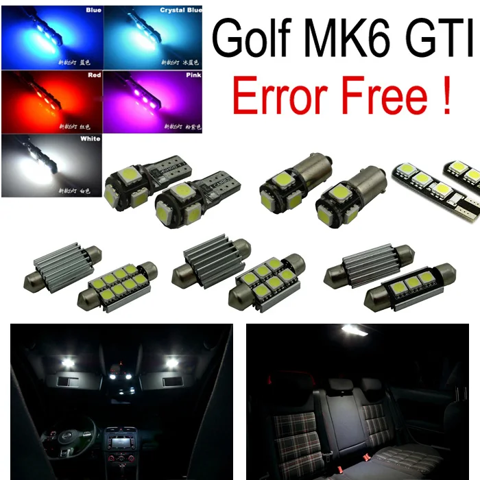 9 шт. X безошибочный GOLF 6 MK6 MK VI светодиодный купольный светильник комплект посылка