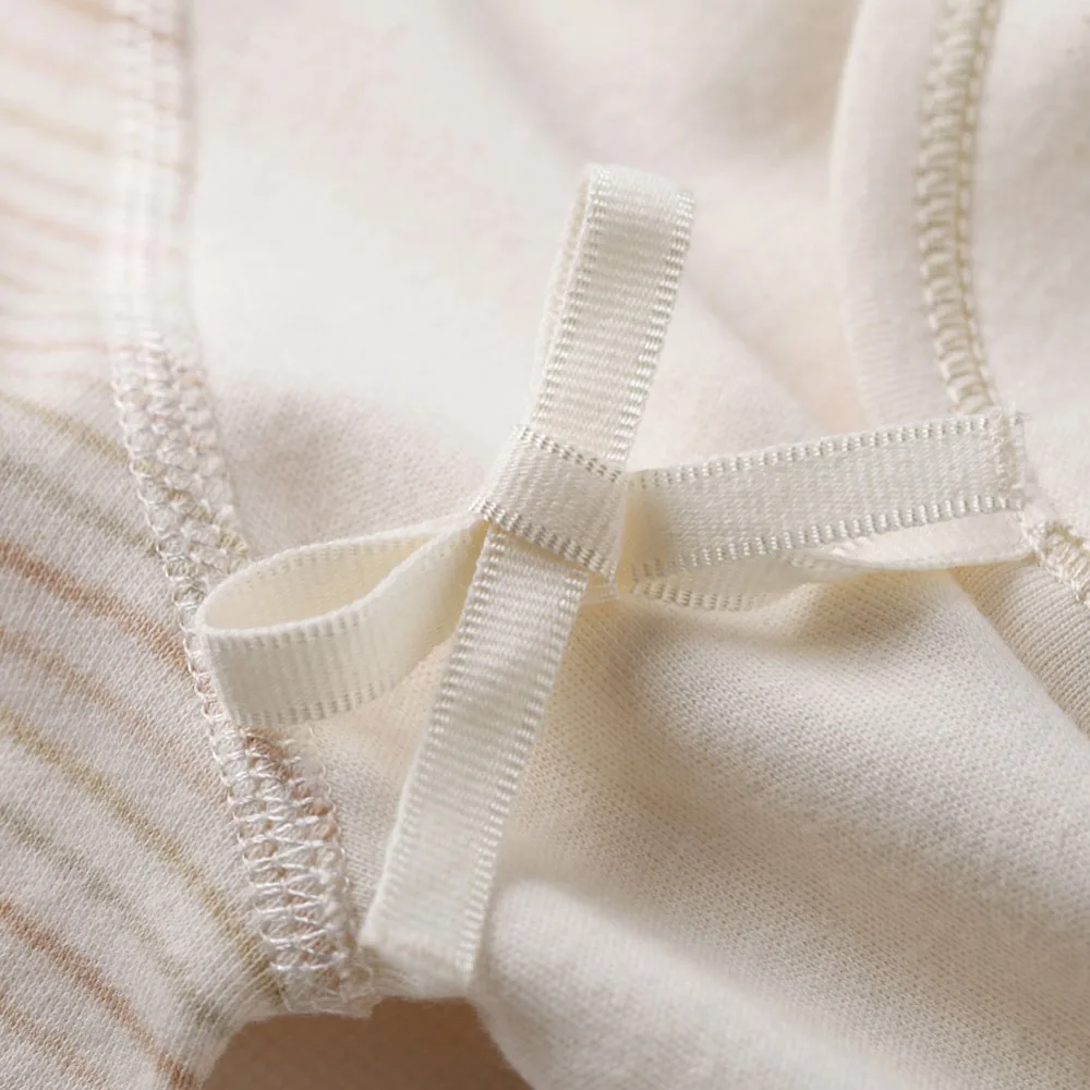 COBROO/комплект одежды для новорожденных мальчиков и девочек от 0 до 3 месяцев, органический хлопок, полосатый узор, унисекс, комплект одежды с носками NY540017