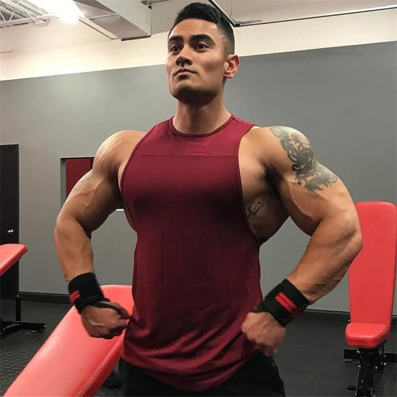 MACHINEFITNESS тренажерные залы одежда бренд Singlet Бодибилдинг Стрингер майка для мужчин