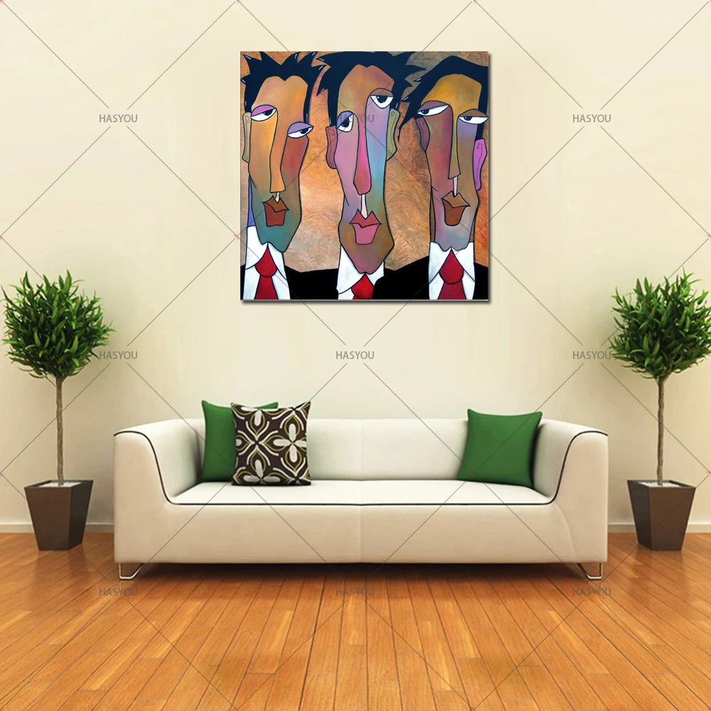 Ручная работа Абстрактная фигура картина маслом холст картина домашняя декоративная картина картины с людьми в абстрактном стиле