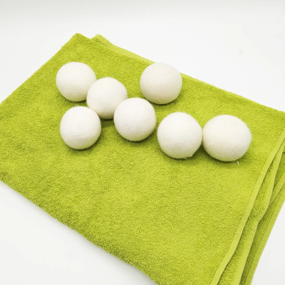 Шарики-сушилки 7 см-упаковка из 6-смягчителя натуральной ткани, многоразовые, уменьшают морщины, экономит время сушки