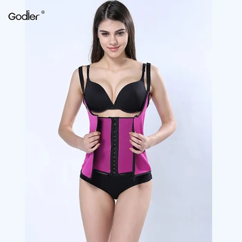 

Godier Adjustable Shoulder Strap Waist Trainer Vest Corset Women Zipper Hook Body Shaper Waist Tummy Control Slimming Shapewear