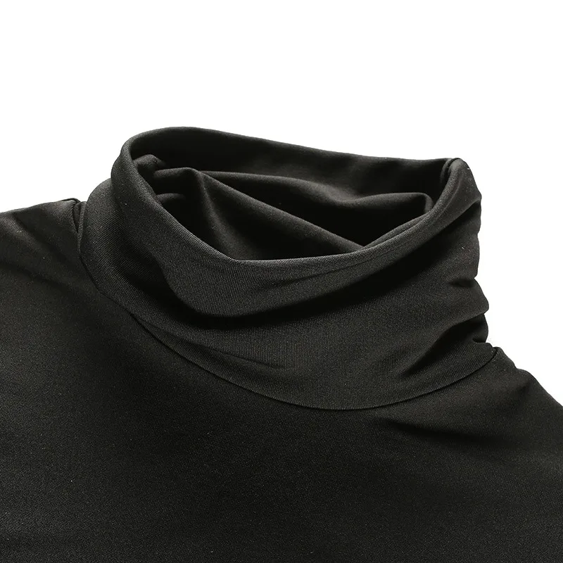 2018 Women Turtleneck Bodycon Sheath Playsuits Sexy Jumpsuits Long Sleeve Women Bodysuits