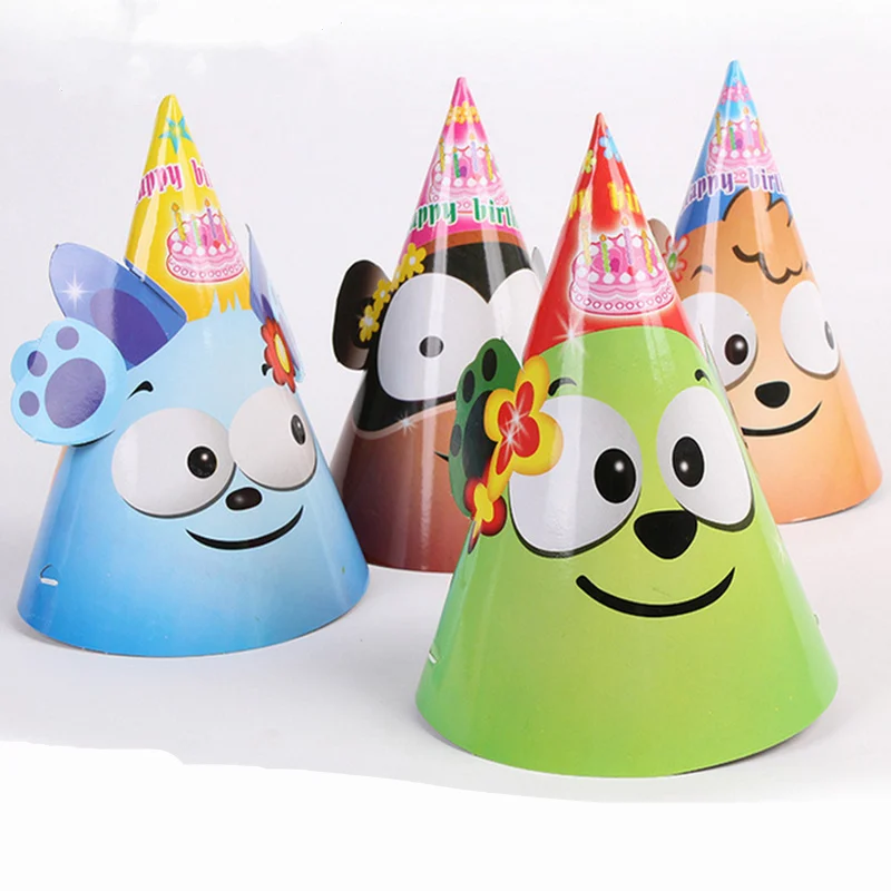Buy Hot sale 5pcs! Cartoon Birthday Paper Hat ,Cute