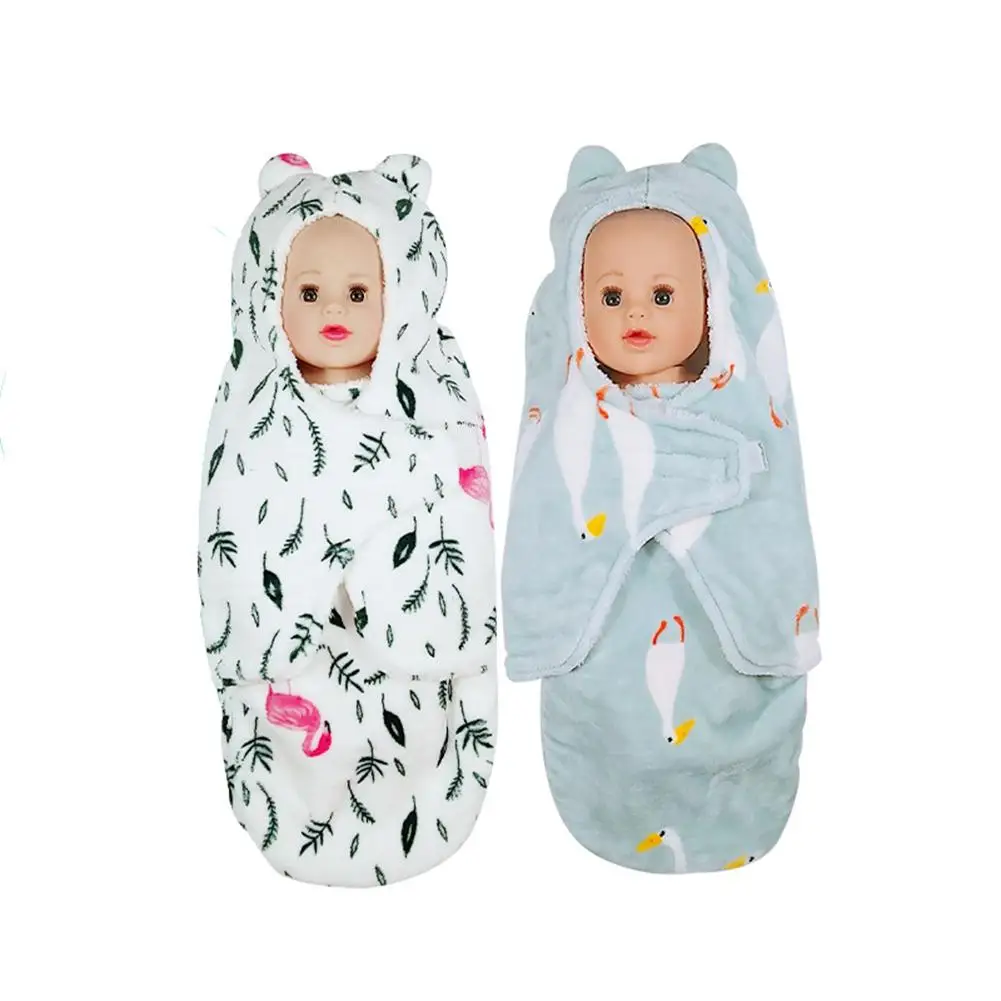 Baby Sleeping Bag Flannel Autumn And Winter Thickened Baby Wrap Up Legs Swaddle Blanket Newborn Baby Supplies