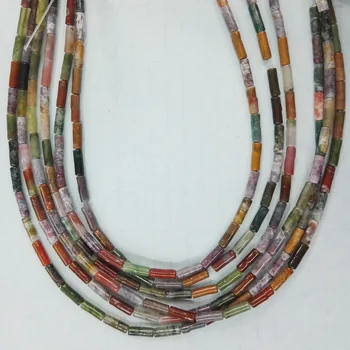 

fashion India Onyx natural stone tube beads for jewelry making 50pcs/lot 4mm*13mm Charm handmade jewelry accessories wholesale