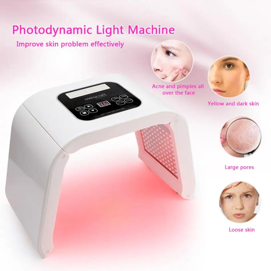 

Overseas shipping 7 Color LED photon light therapy Beauty PDT lamp skin Regeneration Tighten Facial Acne Removal Anti-wrinkle