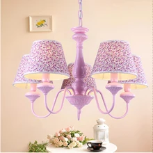 High Quality American Pastoral Modern Chandeliers for Bedrooms 5 Heads E27 LED Lamp 110-220V Suspension Kids Chandelier Light