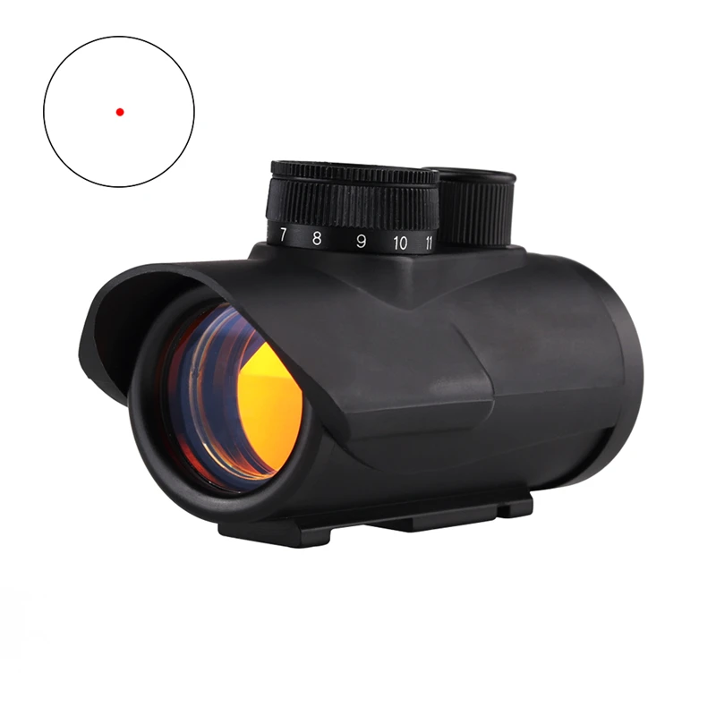 Ajuste de Brilho Montagem em Trilho para Airsoft Sight com 11 Caça Holográfica Ajuste 11mm & 20mm Monocular 1x30mm Red Dot 7 11 ajuste de brilho ajuste 11mm &