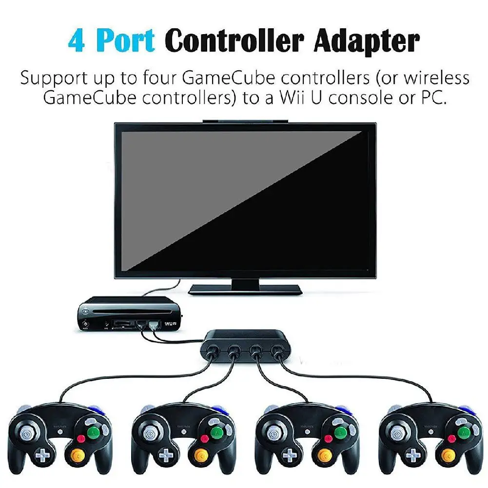 EastVita 4 порта USB для GameCube контроллер, адаптер, конвертер для NGC для wii U PND переключатель и ПК игры r20